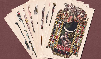 Au mémoire du XII. congres d´Exlibris Como 1968. Soubor deseti exlibris.