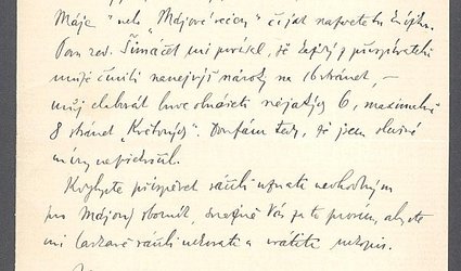 Dopis Ignátu Herrmannovi.