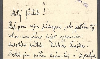 Dopis Ignátu Herrmannovi.