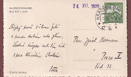 Pohlednice pro Ignáta Herrmanna.