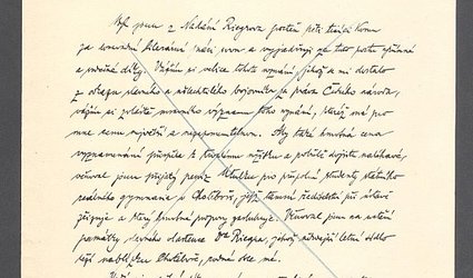 Dopis pro ředitelství Svatoboru.