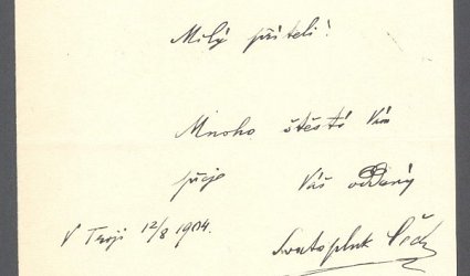 Dopis Ignátu Herrmannovi.