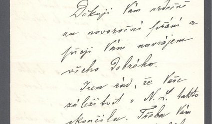 Dopis Ignátu Herrmannovi.