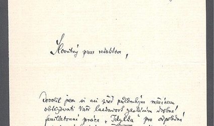 Dopis Ignátu Herrmannovi.