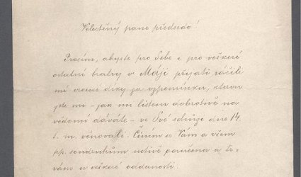 Dopis Ignátu Herrmannovi.