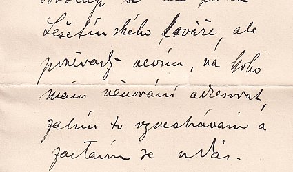 Dopis Jindřichu Vaňkovi.