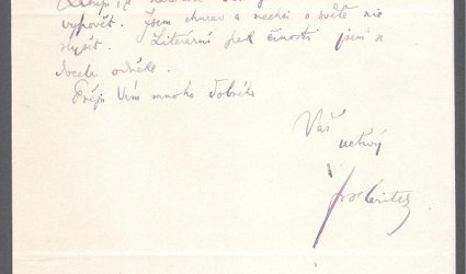 Dopis Ignátu Herrmannovi.