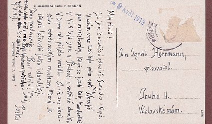 Pohlednice pro Ignáta Herrmanna.