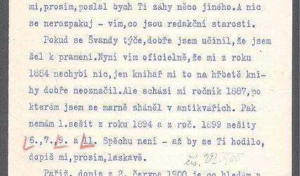 Dopis Ignátu Herrmannovi.