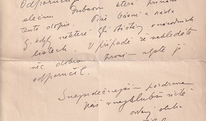 Dopis Ignátu Herrmannovi.