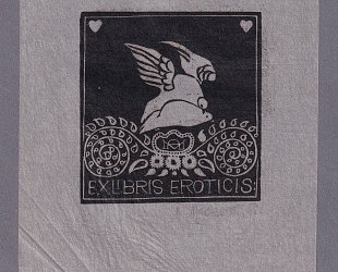 Exlibris eroticis. Párek holoubků.