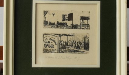 Vlajka a balon. Promenáda.