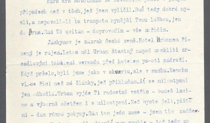 Dopis Ignátu Herrmannovi.