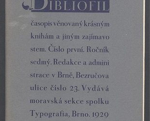 Bibliofil. Ročník VII. Číslo 1.