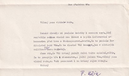 Dopis Karlu Rotterovi.