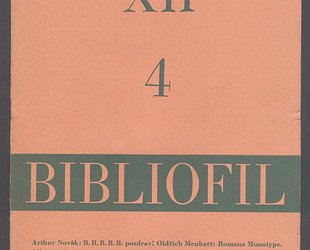 Bibliofil. Časopis pro pěknou knihu a její úpravu. Ročník XII., číslo 4.