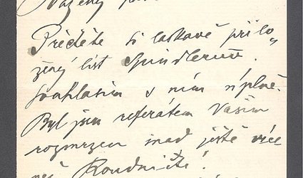 Dopis Ignátu Herrmannovi.