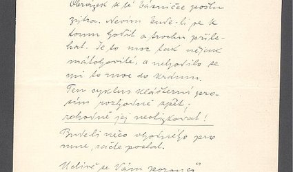 Dopis Ignátu Herrmannovi.