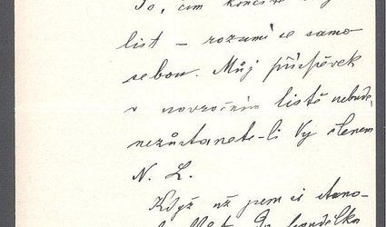 Dopis Ignátu Herrmannovi.
