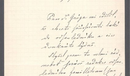 Dopis Ignátu Herrmannovi.