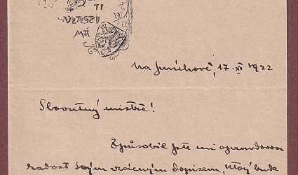 Dopis Ignátu Herrmannovi.