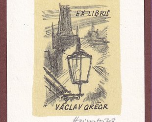 Ex Libris Václav Grégr. Pražský motiv.
