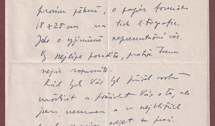 Dopis pro Františka Drážníka.