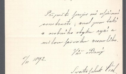 Dopis Ignátu Herrmannovi.