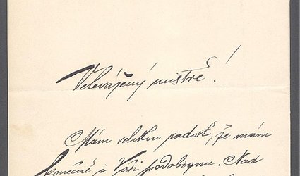 Dopis Ignátu Herrmannovi.