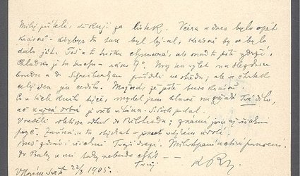 Korespondenční lístek Ignátu Herrmannovi.