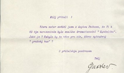 Dopis Ignátu Herrmannovi.