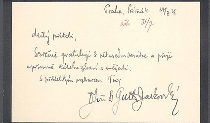 Karta se sdělením.