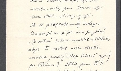 Dopis Ignátu Herrmannovi.