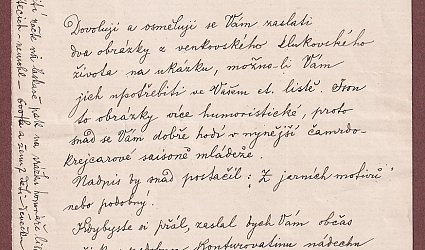 Dopis Ignátu Herrmannovi.