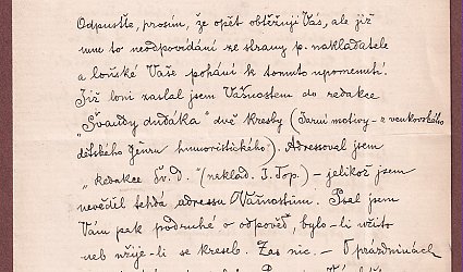 Dopis Ignátu Herrmannovi.