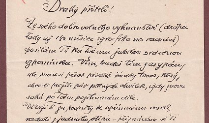 Dopis Ignátu Herrmannovi.