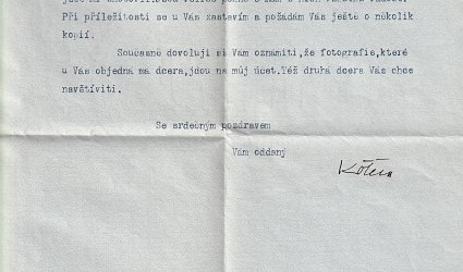 Dopis Jindřichu Vaňkovi.