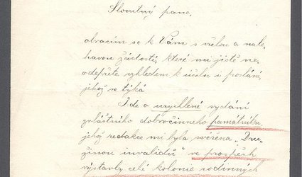 Dopis Ignátu Herrmannovi.