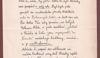 Dopis Ignátu Herrmannovi.