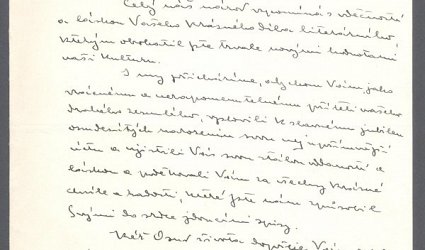 Dopis od rodiny Mikoláše Alše.