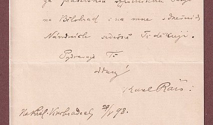 Dopis Ignátu Herrmannovi.