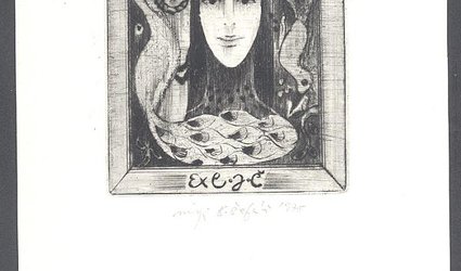 Exl. J.Č. Dívka s pávem.