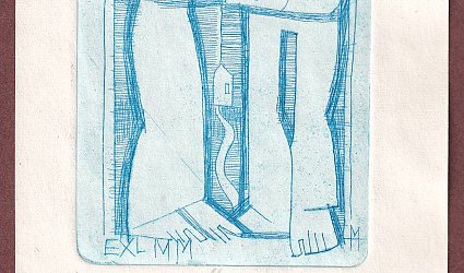 1. Originální matrice suché jehly. 2. Exl MM (Miroslav Matouš).