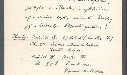 Dopis Ignátu Herrmannovi.