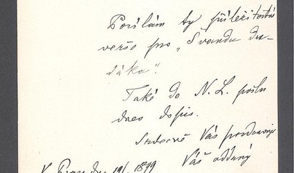 Dopis Ignátu Herrmannovi.