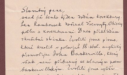 Dopis Ignátu Herrmannovi.