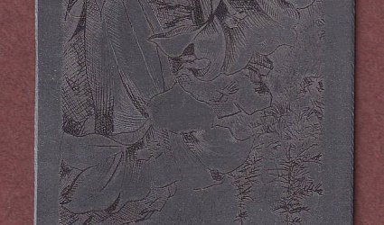 1. Originální matrice leptu. 2. Z knih Josefa Adamce.