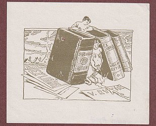 Ex Libris V. Rytíř. Satyr.