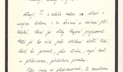 Poděkování Ignátu Herrmannovi za kondolenci.