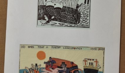 Konvolut dvou linorytů.